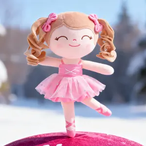 Gloveleya Christmas Plush Ballerina Doll Soft Hug Doll Gift for Girls 0-6, Ballet Princess Stuffed Toy, Birthday & Christmas Gift, 35cm