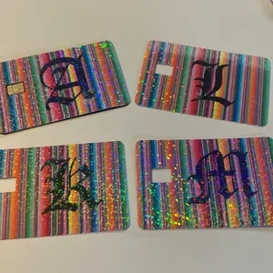 2-Pack Initial Letters Debit Card Sticker Decal for Personalization - A-Z Set