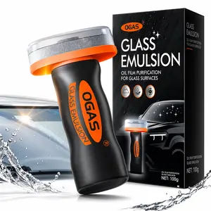 (Make friends) Glod Ride Oil Remover Windshield Cleaner Glass Cream Auto Degreaser Window Cleaner Handheld Compact Portable Remove Oil Film Clear View for Car Foam Multi-Purpose Powerful automotive care