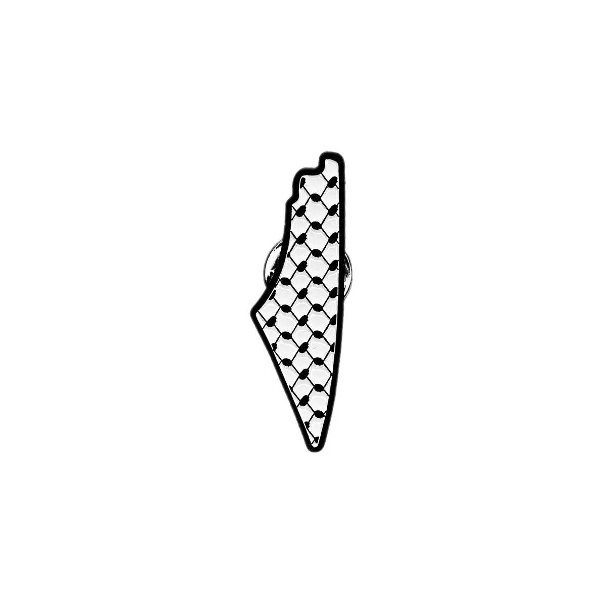 Palestine Map Palestinian Keffiyeh Hard Enamel Badge / Pin / Brooch with premium backing