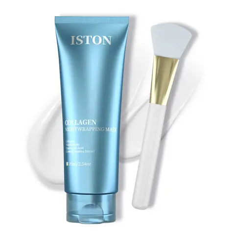 ISTON 20-Irritant Free Collagen Peel-Off Overnight Wrapping Mask (2.54 fl oz/75ml) - Anti-Aging Deep Hydration Night Routine Mask for Sensitive Types, Skin Repair, Dryness Relief, Firming, Glass Skin Glow