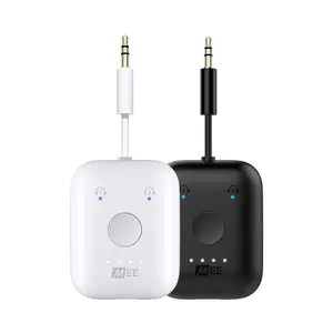 MEE audio Connect Air in-Flight Bluetooth Wireless Audio Transmitter Adapter for up to 2 AirPods / Other Headphones; Works with Airplane IFE or any 3.5mm Headphone Jack