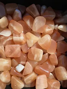 Natural Honey Calcite Tumbled Stone from Mexico for Personal Power and Confidence - Semiprecious Stone Jewelry Accessory