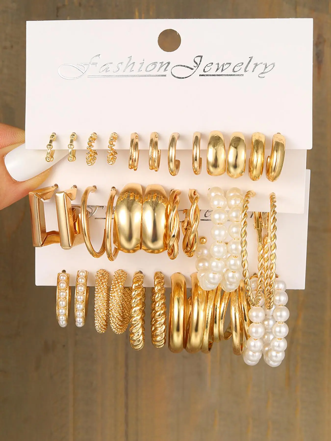 Summer Faux Pearl Decorated Hoop Earrings, 18 Pairs Elegant Fashion Accessories for Women, Fashion Jewelry for Party, Daily Clothing Decor, Trendy All