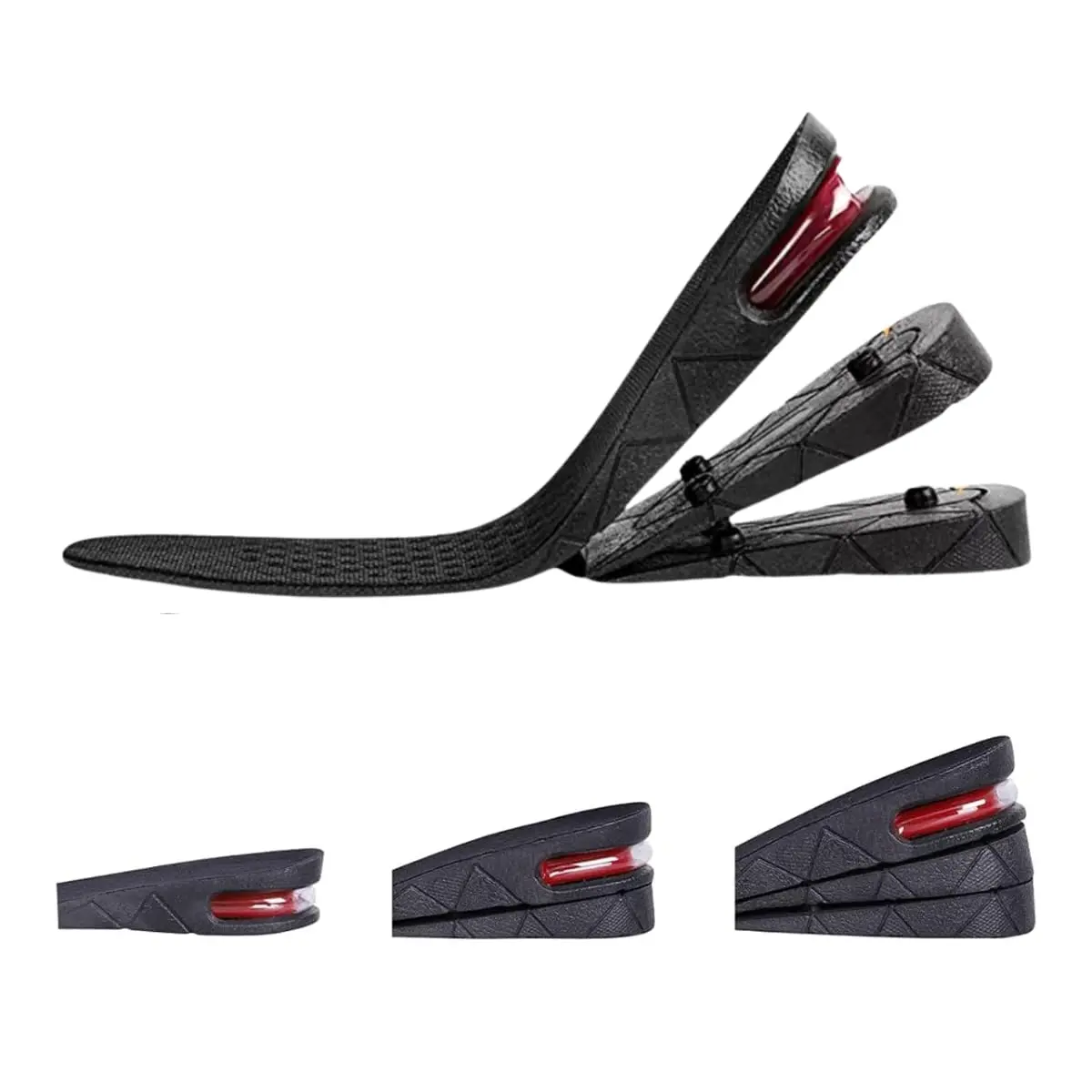 Women's Height Increase Inserts Kit - 3-Layer Invisible Boosting Soles, Air Cushion Heel, 2.7 in Height Lift (Party Supplies Gift)