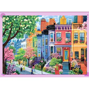 500 Pieces Puzzles for Adults, Spring Puzzle for Adults Elderly, Colorful Street Jigsaw Puzzle, Recycled Paper Puzzle 500 Pieces, Family Activity Game Nights Gifts 20.5x15 in(Gag Toys & Practical Jokes)(Gag Toys & Practical Jokes)