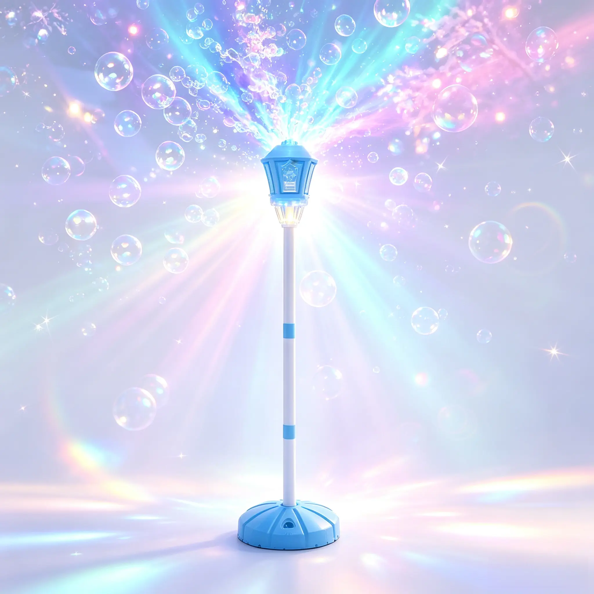 Bubble Machine for Kids, (contain bubble solution)Automatic Standing Bubble Maker Machine Height Adjustable Up to 47 Inches Outdoor Battery Bubble Machine,Music for Toddlers Birthday Party Gifts,Adjustable Height,Massive Bubbles,Summer Party Toy