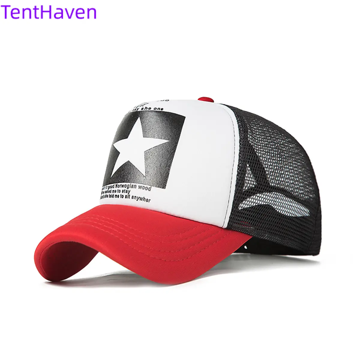 Men's Black Mesh Baseball Cap with Star Logo - Breathable Six-Panel Design, Adjustable Fit, Casual Sporty Style for Outdoor Activities, Baseball Cap, Summer Headwear, Stylish Headgear, Durable Headwear, Mesh Fabric Cap, Streetwear Lovers Men's Black Mesh Baseball Cap with Star Logo - Breathable Six-Panel Design, Adjustable Fit, Casual Sporty Style for Outdoor Activities, Baseball Cap, Summer Headwear, Stylish Headgear, Durable Headwear, Mesh Fabric Cap, Streetwear Lovers