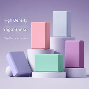 Yoga Brick for Beginners – High Density Foam Yoga Block, Ideal for Women & Children, Fitness & Dance Studio Tool, Sakura Pink, Mint Green, Autumn Blue