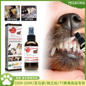 Yegbong Pet Teeth Cleaning Spray Dog Cat Tartar Removal Tooth Stains Bad Breath Oral Cleaning Spray