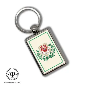 Chi Omega Keychain Rectangular