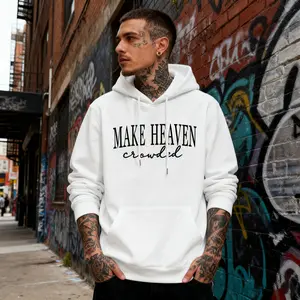 "Make Heaven Crowded" Graphic Hoodie - Edgy Spiritual Vibe, Comfy Fit for Urban Casual Looks, Streetwear Gatherings & Daily Outings | Viral Fashion Essential for Stylish Streetwear Enthusiasts