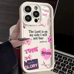 Faith Over Fear Psalm Pattern  TPU mobile phone case applicable for iPhone 16ProMax 15 14 13 12 11 Plus cases durable shockproof protection urban sophisticated phone case cute nic natalie reynolds mosnovo  protective case
