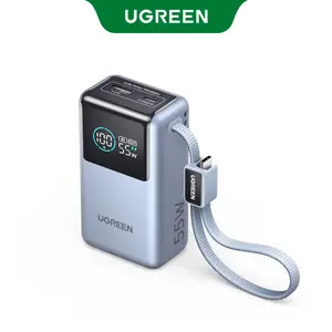 [LIVE ONLY]UGREEN Nexode Pro Power Bank 10,000mAh 45W, Compact Portable Charger, Built-in USB-C Cable, PD Super Fast Charging Battery Pack with Digital Display for iPhone 17/16 Pro Max Air/Galaxy S25 Ultra ,tiktokshopmemorialday,outdoorfun summerwins