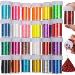 Fine Glitter for Crafts Set, 24 Jars Hair Glitter for  and  Glitter, Extra Fine Glitter for  Craft Glitter,  Glitter