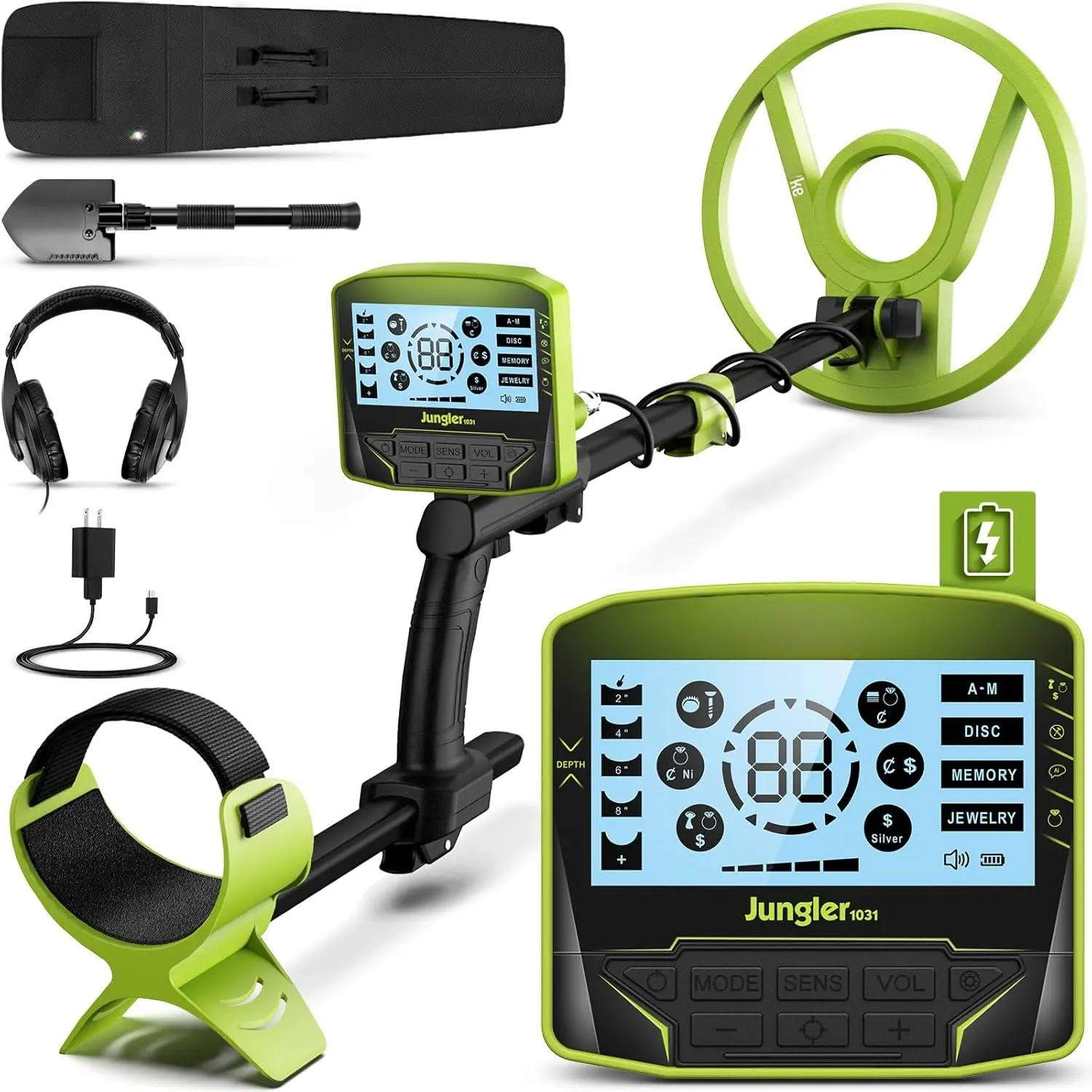 Metal Detector for Adults, Rechargeable  for 20H Typical Use, 5 Professional Mode with Higher Accuracy 10"  Coil for  Detecting