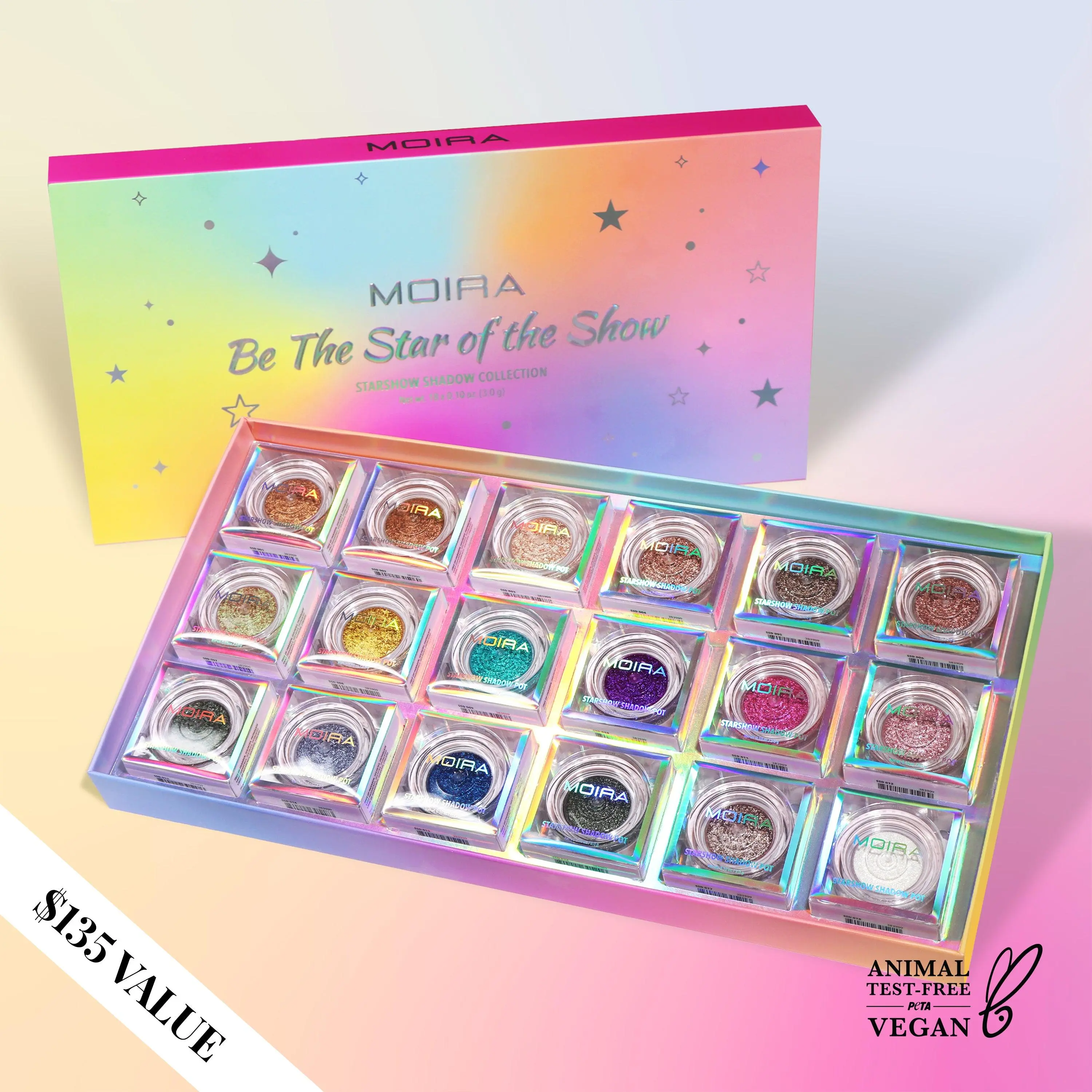 MOIRA | Starshow Shadow Pot Bundle | Metallic Cream Eyeshadow Collection with Rich Pigment