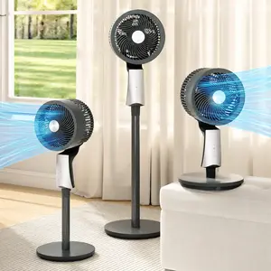 TMWINGS 32 Speeds Pedestal Fan, 3D 120° Vertical & Horizontal Oscillating Standing Fan with Remote, 12H Timer, LED Indicator Light, 3-in-1 Multi-Mode Cooling, Portable Fan for Bedroom/Living/Office