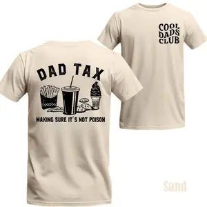 Gift For Dad,Dad Tax Cool Dad Club 2 Sides Graphic T Shirt, Gift For Him Trendwear Usa, Casual Cotton Tee For Summer Season, Funny Father’S Day Tee For Dads