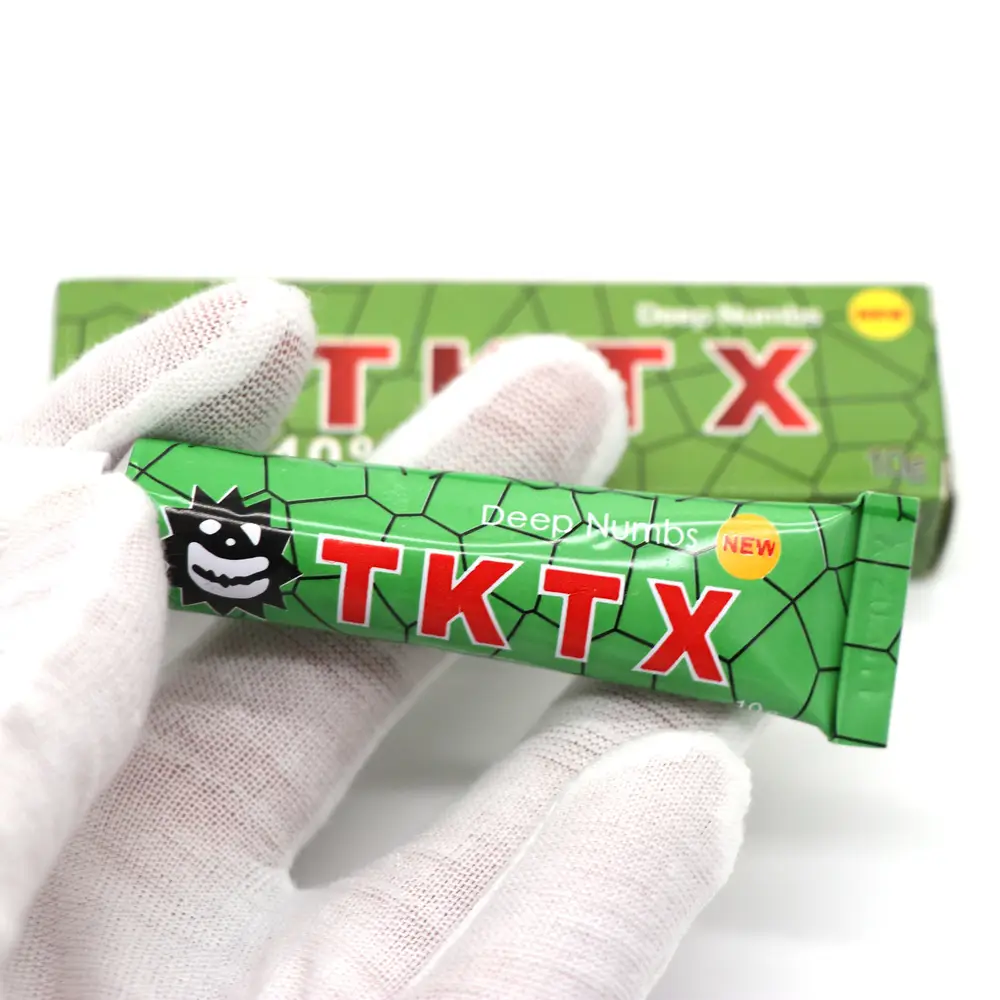 Tattoo Numbing Cream - T-K-T-X - Green 75% International - Pain Free Tattoos - Effective Numbing Formula for No-Distraction Tattoos
