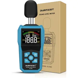 Meter, Sound Meter, Meter, dB/SONE Units Fast Switching, with LCD Colour Screen, Backlight, A/C Counterweight, Sound meter for home and construction sites
