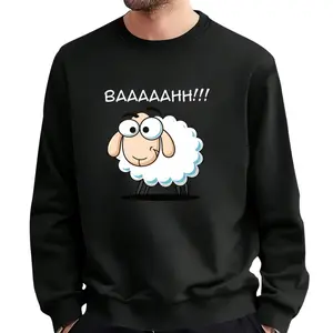 Funny Little Lamb Design Sweatshirt – Unisex Long Sleeve with "Baa! We Are Little Lambs!" Text