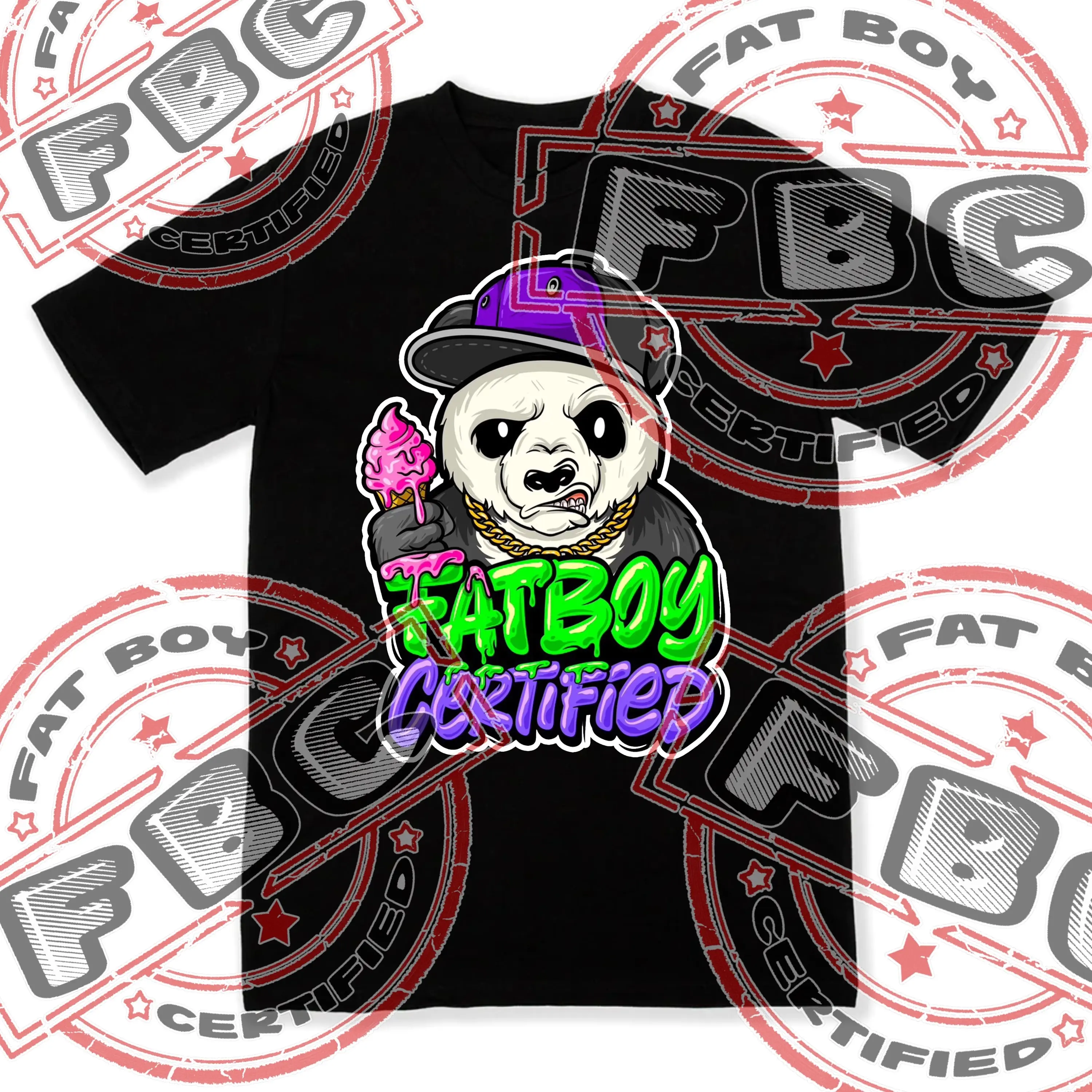 Certified Fatboy Panda Casual Tee Menswear Top