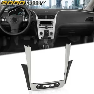 Center Radio Dash Bezel Trim Panel Silver/Black Fit For 2008-2012 Chevy Malibu