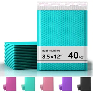 8.5 x 11 Inch 40 Pack Bubble Mailer, Waterproof Padded Envelopes with Strong Self-Seal Adhesive, Cushioning Shipping Bags for Small Business, Minty Blue
