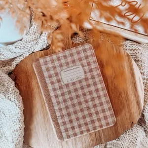 Plaid Composition Notebook Kindle Case Clear Back E Reader Cover for Stylish Protection Lightweight Durable Full Access Fits 11th Gen Paperwhite 12th Gen Paperwhite Colorsoft 11th Gen 6 KindleBasic