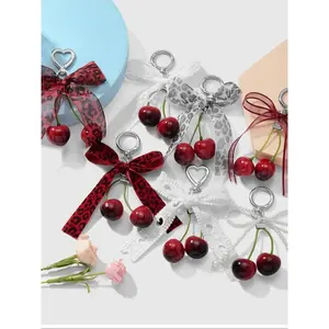 New Elegant Simple Sweet Cool High-Quality Faux Pearl Lace Leopard Bow Keychain Bag Charm, Casual Style, No Choking Hazard, Fashionable Accessory