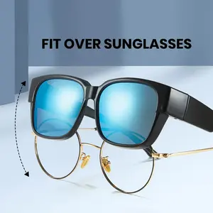Fit Over Glasses Sunglasses for Women Men Eyewear 100% UV400 Protection Polarized Shades TR90 Frame Wear Over Prescription Glasses Outdoor Driving Night Vision Anti-Glare HD Quality Wrap Around Sunglasses- 1821