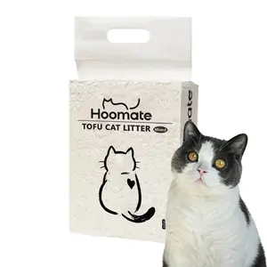 Hoomate Tofu & Cassava Mixed Cat Litter 5.5lb - Coconut Carbon Odor Control, Dust-Free, Fast-Clumping, Plant-Based, Unscented, Lightweight, Low Tracking