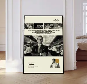 Casino Movie Poster, Mid century Art, Retro Modern Poster