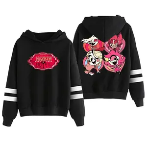 Hazbin Graphic Hoodie, Cozy Helluva Universe Cartoon Sweatshirt, Adult Animation Fan Pullover, Vibrant Charlie Alastor Streetwear Outfit