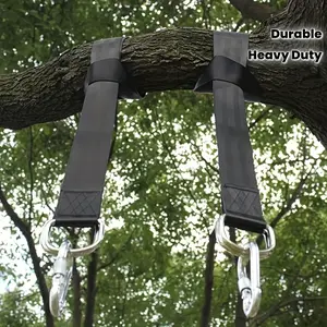 Hammock Straps Set with Safety Lock, Durable Fabric, Outdoor Camping, Hammock Accessories, Amusement Park Parts