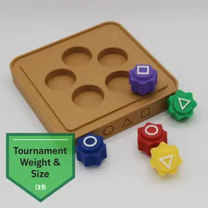 Gong-Gi Squid Theme Game Set | Tournament Grade | Double-sided Korean Jacks 공기