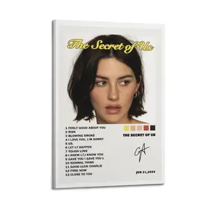 The Secret of Us Gracie Abrams Poster for Bedroom Aesthetic Canvas Wall Art Living Room Posters Painting Picture Print Modern Family Decor Artist Bathroom Poster