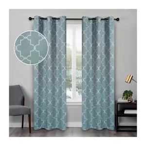 Superior Imperial Trellis Blackout Curtain S/2Panels, 42X108