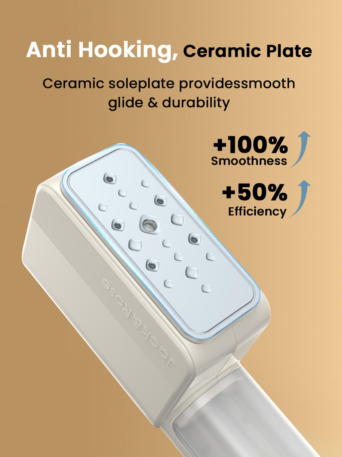 Jack ＆ Rose Dual Voltage Travel Portable Mini Steamer,110-230V,0.9 Ib Light,9 * 2.6in Small Mini Travel Size,Steamer Iron 2 in 1,15s Heat-Up,Ceramic Heat Panel,For Global ＆ Europe Traveling