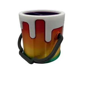 3D Printed Paint Bucket - Pencil Holder - Organizer - Drippy Bucket