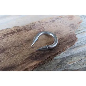 10G 12G Horseshoe Long 8mm Spike Surgical Steel Barbell Piercing  10G (2.5mm) 12G (2.0mm) Septum