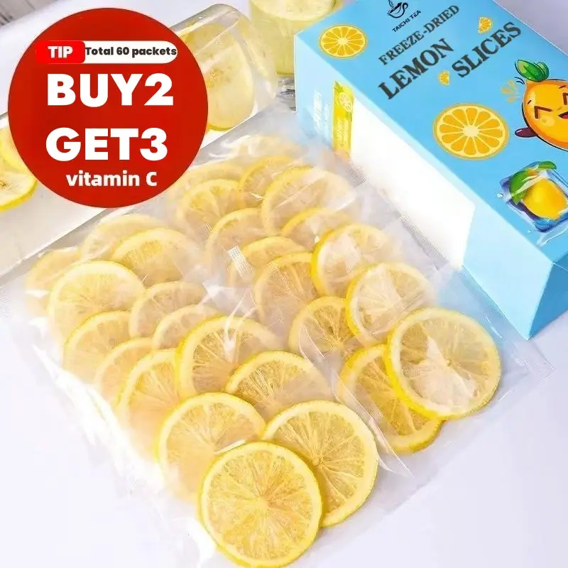 Lemon Tea,Lemonade,Freeze-Drying Lemon Slice,No Additives,No Sugar Added 100% Natural Lemon And Honey,Vitamin C drink,Instant vitamin boost,1Box 20Bag
