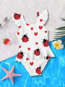 Cute Holiday Summer Kids Swimwear, Lightweight Triangle Bikini, Mermaid Size, Fashion Sweetheart Style, Beach Pool Essential, Swimsuit Style, Triangle Bathing Suit Kid