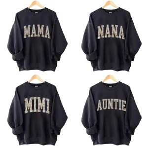 Personalized Mama Grandma Nana Mimi Gigi Sweatshirt Custom Grandma Sweatshirt Nana Mimi Gigi Gift Mothers Day Floral Sweatshirt, Gift For Mom From Daughter Son, BLACK SWEATSHIRT SIZE S- 5XL