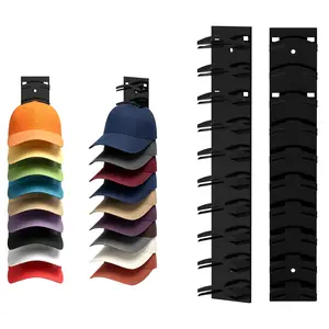 2 Pack Hat Organizer,Wall-Mounted Hat Storage Rack,Can Accommodate About 18 Hats.Suitable For Dressing Rooms, Bedrooms, Living Rooms, Etc.Ease Of Installation,Easy To Access And Display(Attached Installation Components)