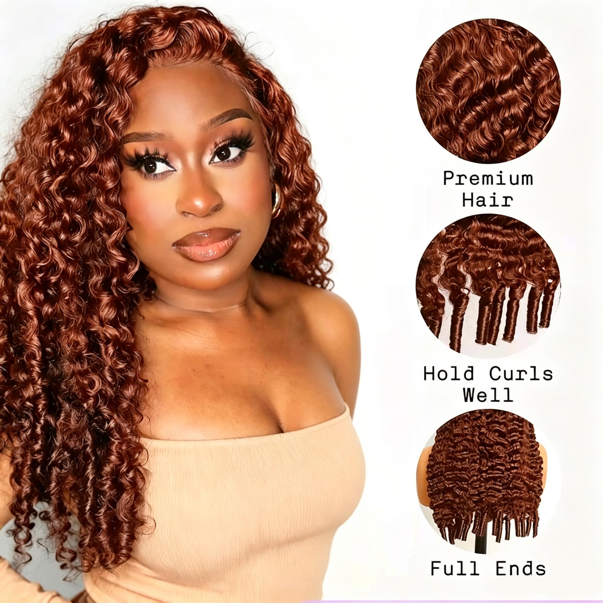 Bling Hair Burmese Curly Wig Human Hair 13x6 99J Burgundy Lace Front Wigs Human Hair 180% Density HD Lace Frontal Wigs Pre Plucked Virgin Remy Hair Burgundy Wig