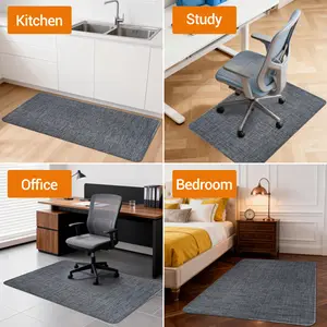 Office Chair Mat, Universal Non-Slip Rolling Chair Floor Protector, Heavy Duty Woven Textilene Desk Mat, Anti-Scratch for Home Office