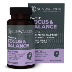 Sunwarrior Active Capsules Focus and Balance Capsules to help you stay focused during the daytime, 60 vegan capsules