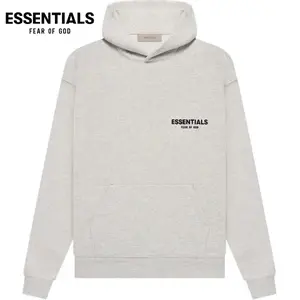 Essentials Fear of God 'Light Oatmeal' Hoodie Streetwear Man Casual Tops Long Sleeve Menswear Soft Fabric Outfits Pullover #Fashionweek #Fallfreshness